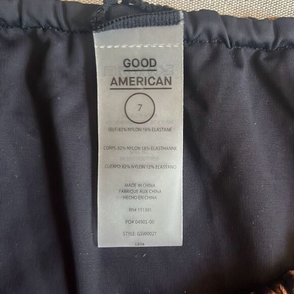 Good American 7 4X Tanga Bikini Bottom Leopard Hi Cut Reversible Adjustable NWT - Picture 7 of 7